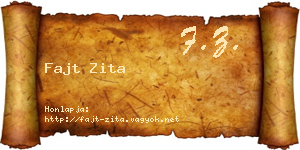 Fajt Zita névjegykártya
