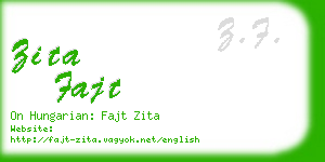 zita fajt business card